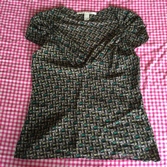 Diane Von Furstenburg DVF Silk print Blouse - Picture 6 of 7